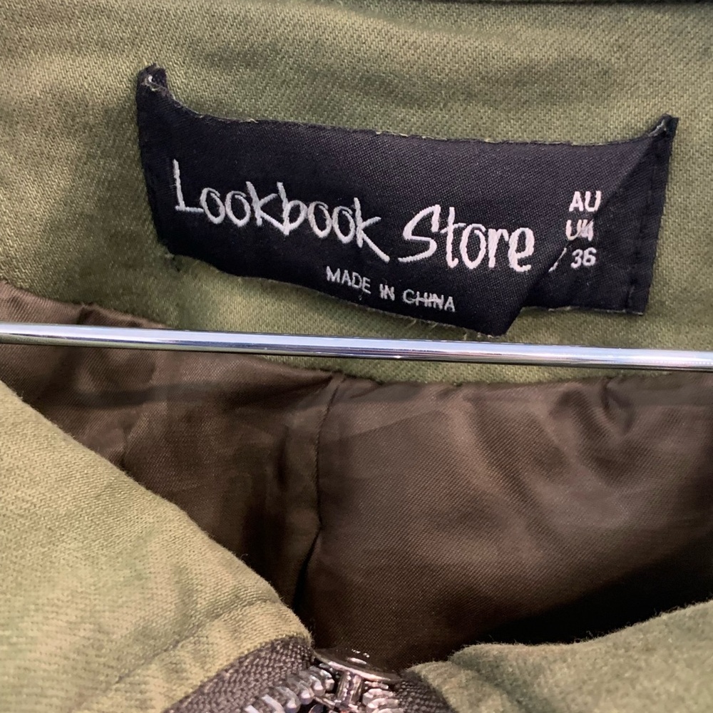 Unique Green Studded Utility Jacket Structured Sh… - image 3